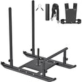 Black Push-Pull Sled for Fitness & Strength Training - Compatible with 1-2 Inch Weight Plates