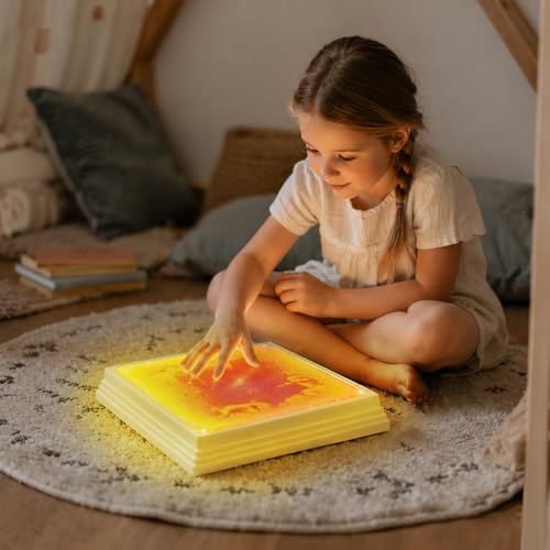 Liquid Light-Up Stepping Stones for Kids 12-Inch Square, Colorful 4-Pack
