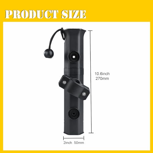 Bike Fishing Rod Holder for Bike Frame Mount Carbon Black