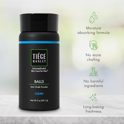 Men's Anti-Chafe Body Powder - Cooling, Moisture Absorbing 2 Oz