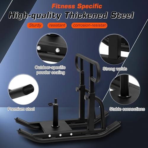 Weight Sled, Fitness Strength Training Sled,Adjustable Height