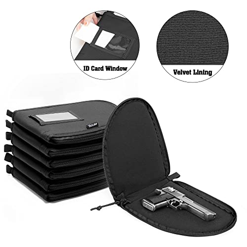 DSLEAF Black Pistol Range Backpack with 6 Pistol Cases - Shooting Gun Bag