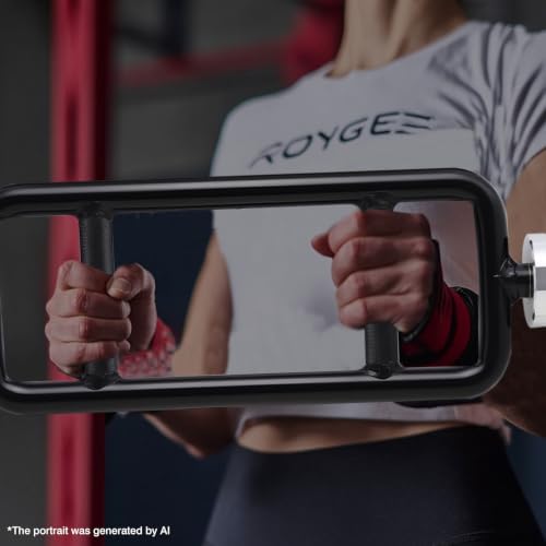 34-Inch Hard Chrome Olympic Triceps Bar with 500LB Capacity - Silver & Black