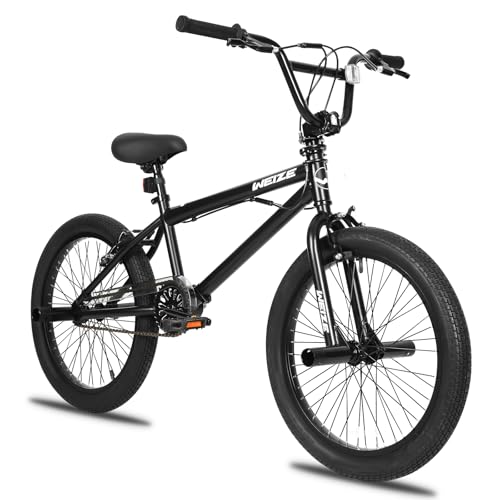 Black 20 Inch Freestyle BMX Bike for Tricks & Riding - WEIZE