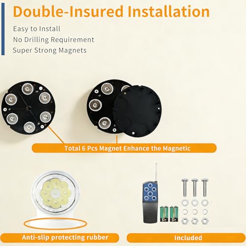 Search Light White - Wireless 60W LED Spotlight for Truck Boat Marine with Magnetic & Bracket Mounting