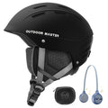 OutdoorMaster Kelvin II Ski Helmet with Bluetooth Headset - Matte Black, Large (58-62cm)