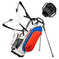 Solaraft 15-Way Golf Stand Bag with Full-Length Dividers, Waterproof, White for Men