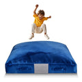 Kids Sensory Crash Pad with Foam Blocks - Large Blue Play Mat, 59.1x59.1x11.8in