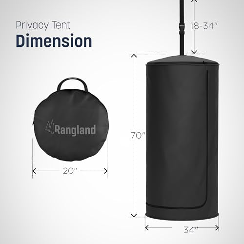 RANGLAND Black Portable Privacy Tent for SUV Liftgate, Camping, Beach & Shower