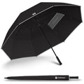 Weatherman Windproof Golf Umbrella - Black, 55 MPH Wind Resistance, 2 Sizes