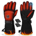 Heated Gloves for Men & Women - Black, Large, Rechargeable 5V Waterproof Ski & Outdoor Gloves