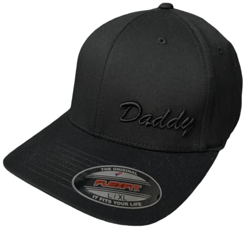 Daddy Flexible Fit Hat Black Large-X-Large Curved Brim Cap