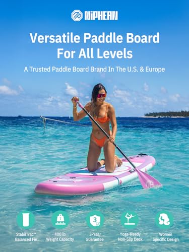 Inflatable Paddle Board 10' Ultra-Light SUP for Beginners - Light Purple