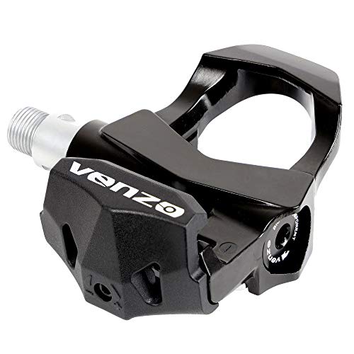 Venzo Indoor Bike Pedals with Cleats - Delta & SPD Compatibility, Toe Cages Included