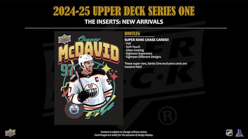 2025/26 Upper Deck Series 1 Hockey Trading Card Tin with Rookie & Bonus Cards