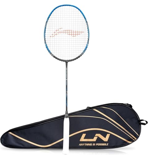 Li-Ning 3D Calibar X Carbon Graphite Badminton Racket, 85g, 30Lbs String Tension, Free Cover