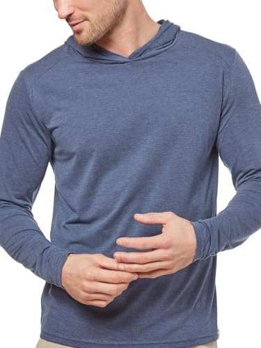 Men's Lightweight Hoodie - Soft, Breathable UPF 50 Sun Protection, X-Large Navy Blazer