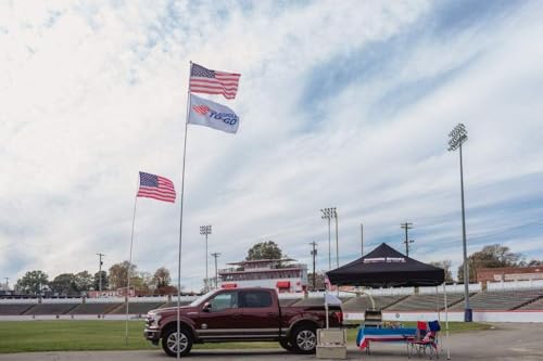 14 Ft 4 In Tailgate Kit with Portable Flagpole, Tire Mount & Foam Bumper