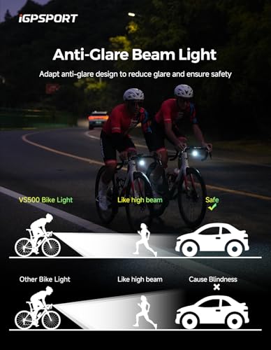 iGPSPORT 500 Lumens Smart Bike Light Rechargeable Waterproof