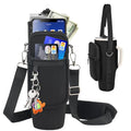 Water Bottle Carrier Bag with Phone Pocket - Black-Style B for 40 oz Tumbler