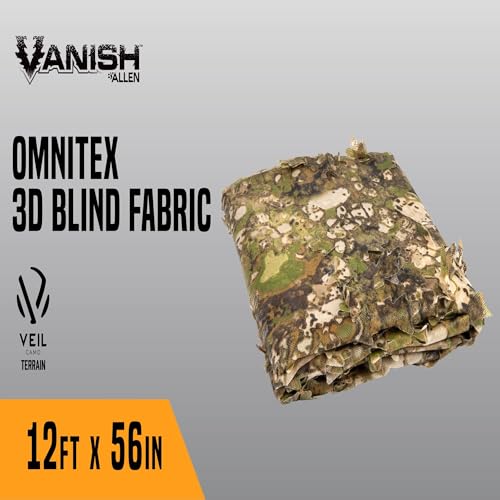 Allen Company Vanish 3D Leafy Omnitex, 12’ x 56”, Veil Terrain Camo
