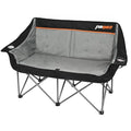 FUNYAKIT Black & Grey Heavy Duty 2-Person Camping Chair Supports 650LBS