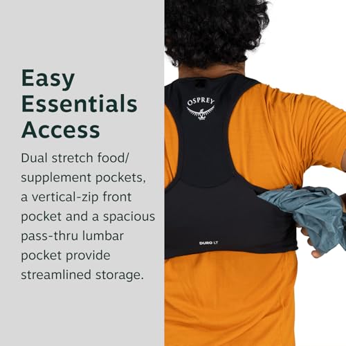 Men's Running Hydration Vest with Soft Flasks - Medium Black