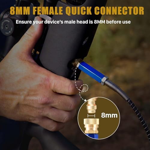 FOUR UNCLES 4500 PSI Hand Pump for PCP Air Systems with 8mm Quick Connect