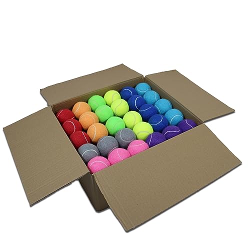 Multi-Color Tennis Balls for Practice & Pets - 90 Pack