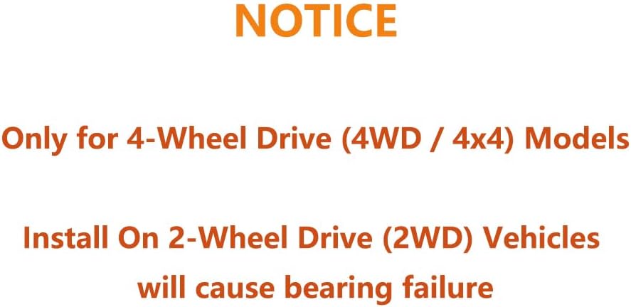 WEIZE 4WD Front Wheel Bearing & Hub Assembly - Fits Chevy GMC Silverado, Tahoe, Cadillac Escalade | 2-Pack