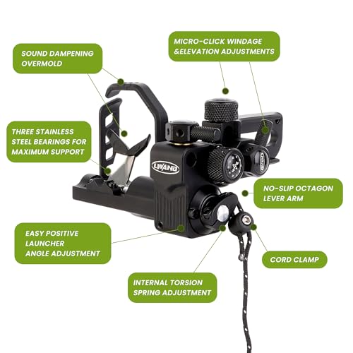 LWANO Right Hand Drop-Away Arrow Rest for Compound Bow – Hunting & Archery Accessory