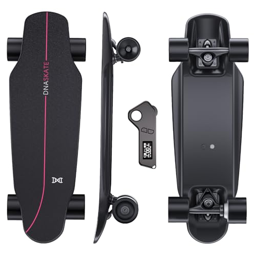 DNASKATE Electric Skateboard with Remote - 15 MPH Top Speed, 9 Miles Range, 400W Hub Motor, Compact & Rugged Design