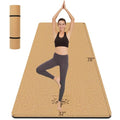 Hatha Yoga Extra Long 78x32 Inch Natural Cork & TPE Yoga Mat - Extra Thick, Non-Slip