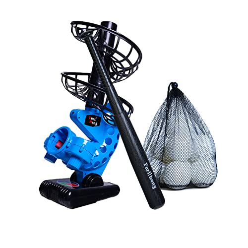 Furlihong Baseball Pitching Machine for Kids & Beginners - Adjustable Speed & Height