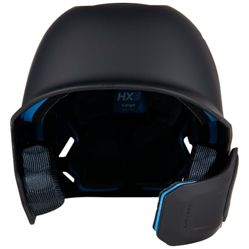 Baseball Batting Helmet with Jaw Guard - Matte Finish, X-Large, Black
