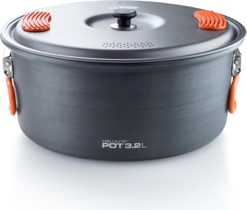 GSI Outdoors Halulite 3.2L Aluminum Camping Pot with Lid & Folding Handle