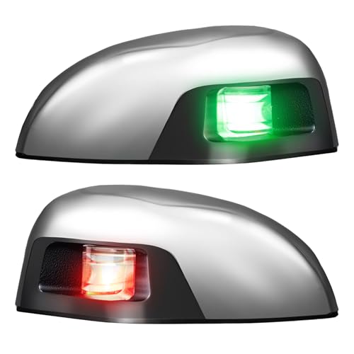 Marine LED Navigation Lights Pair - Waterproof Bow & Stern Lights for Boats