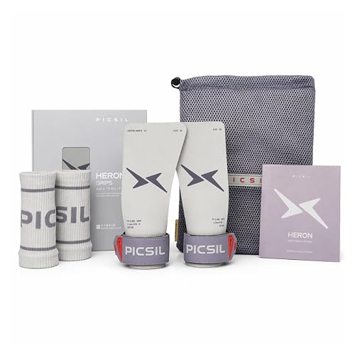 PICSIL Heron Grips Hybrid Use with or Without Chalk - Fog / G+ Variation