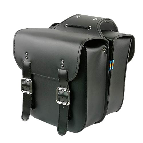 SENQI Retro Bicycle Rack Bag Leather Rear Rack Bike Bags Robust Rear Seatpost Bag for Retro Bicycle Saddle Rack Accessories(Black)