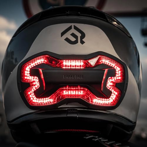 Brake Free Helmet Light Black - Wireless Smart Motorcycle LED Safety Light