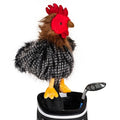 Golf Driver Headcover - Lifelike Chicken Design, UV-Resistant Fur, Fits 460cc Clubs