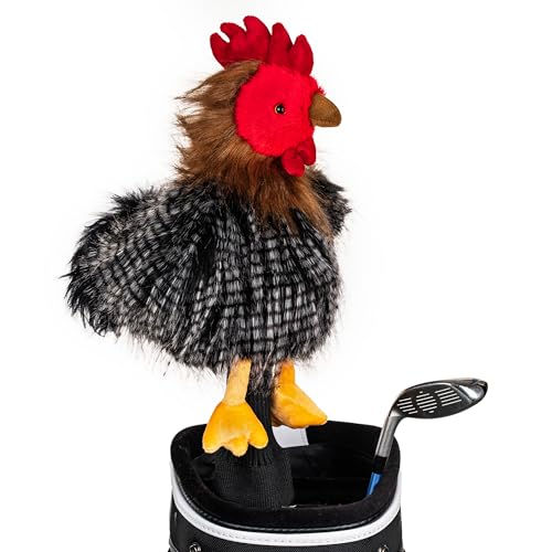 Golf Driver Headcover - Lifelike Chicken Design, UV-Resistant Fur, Fits 460cc Clubs