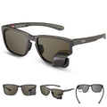 TriEye Cycling Glasses with Rear-View Mirror UV400 - High Contrast Smoke