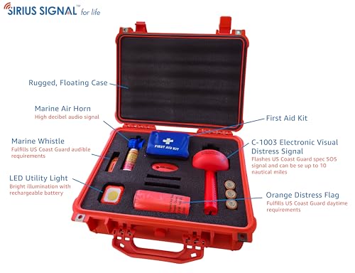 Sirius Signal MK-1001 Boating Safety Hard Case Kit USCG Approved