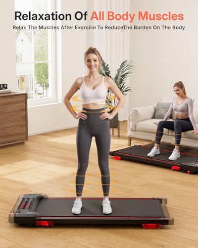 Anylife Black Walking Pad Treadmill with Incline, 2.5HP Under Desk Exercise Machine