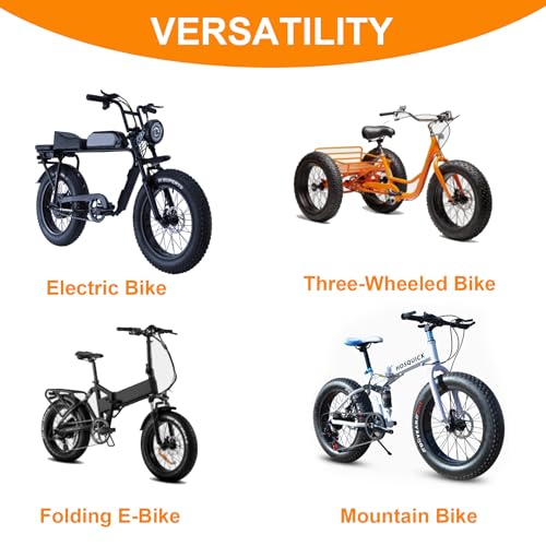 RUHUO 2-Pack 26x4.0 Fat Bike Tires & Tubes Set - Black, Off-Road & E-Bike