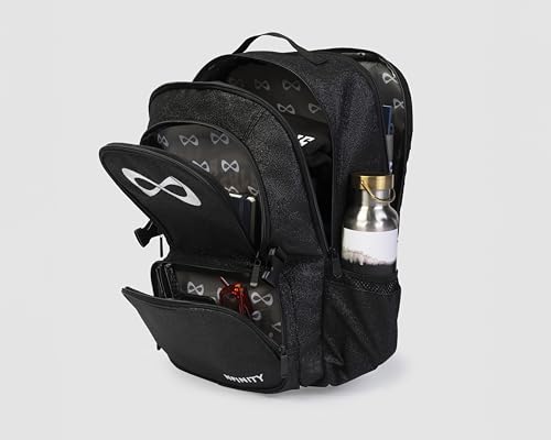 Nfinity Sparkle Cheer Backpack Black & White Logo Lightweight Sports Bag