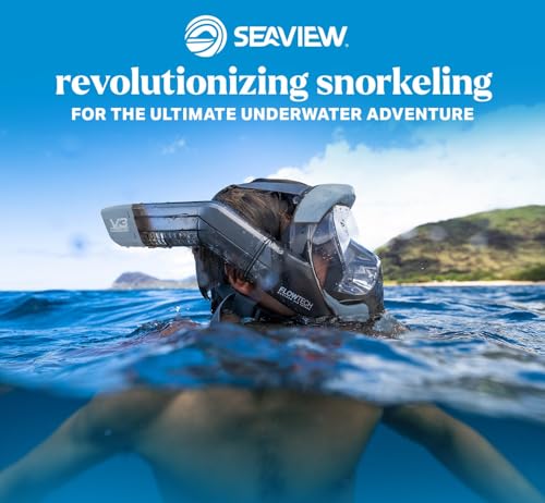 Seaview 180 V3 Full Face Snorkel Mask - Large SeaGlass Edition for Adults