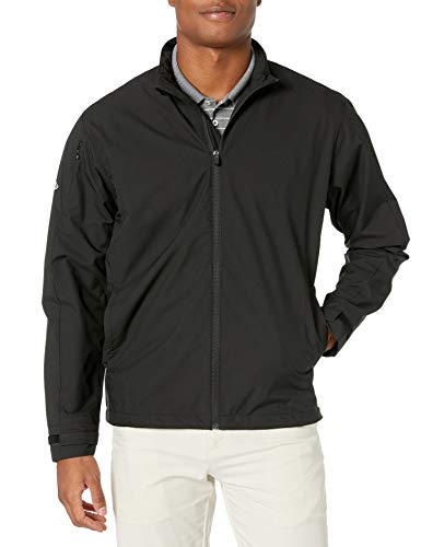 Men's Long Sleeve Windproof Water-Resistant Jacket - Black, Medium