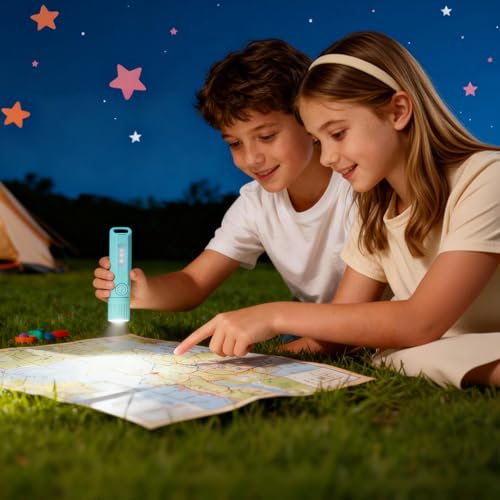 Mini Rechargeable LED Flashlights 6 Pack with Zoomable Focus & Lantern Mode - Camping Hiking